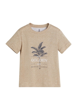 Brunello Cucinelli Kids Golden Age Print T-Shirt (4-12+ Years)
