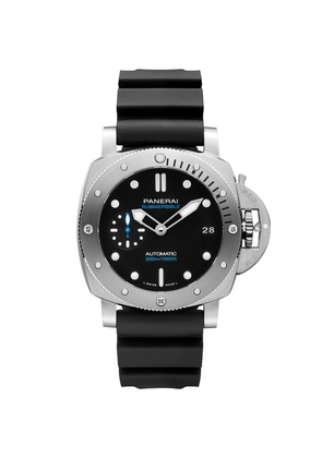 Panerai Stainless Steel And Rubber Submersible Watch 42Mm