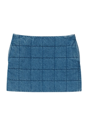 Gucci Quilted Denim Mini Skirt