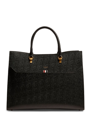 Thom Browne Large Leather Duet Tote Bag
