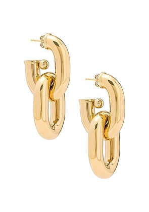 RABANNE XL Link Hoop Earrings in Gold - Metallic Gold. Size all.