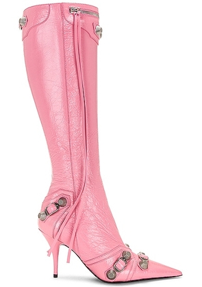 Balenciaga Cagole Boot in Sweet Pink & Silver - Pink. Size 38 (also in 37, 38.5, 40).