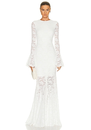 CAROLINE CONSTAS Allonia Dress in White - White. Size L (also in ).