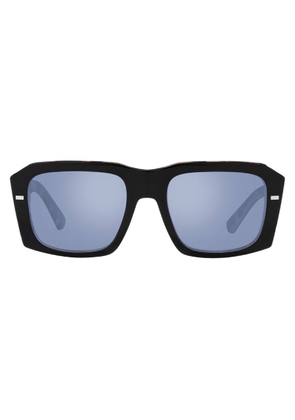 Dolce and Gabbana Light Blue Mirror Silver Square Mens Sunglasses DG4430 34031U 54