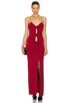 Magda Butrym Cut Out Rosette Dress in Red - Red. Size 40 (also in ).