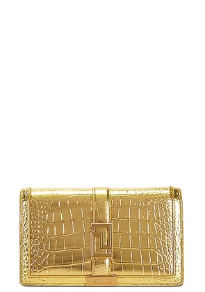 VERSACE Wallet On Chain Bag in Gold - Metallic Gold. Size all.