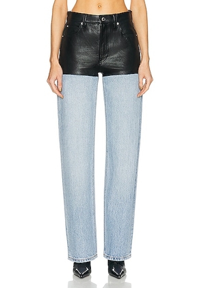 Alexander Wang Stacked Straight Leg in Vintage Faded Indigo - Blue. Size 25 (also in 24, 26, 28, 29).
