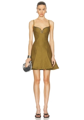 Ludovic de Saint Sernin Easy Cleavage Dress in Olive Green - Olive. Size S (also in ).