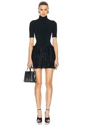 ALAÏA Frills Dress in Noir ALA?A - Black. Size 36 (also in ).
