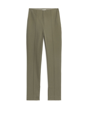 Slim Cotton Stretch Trousers - Green