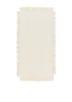 Wool Rug 80 x 160 cm - White