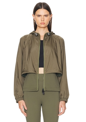 Moncler Grenoble Zip Up Cardigan in Olive Green - Dark Green. Size L (also in M, S, XS).