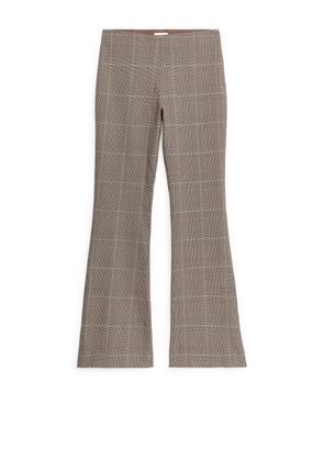 Flared Trousers - Brown