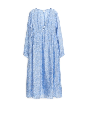 Long Sleeve Maxi Dress - Blue