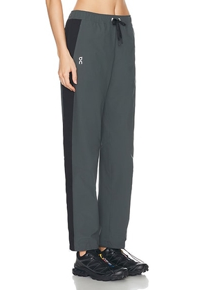 On Track Pant in Lead & Black - Charcoal. Size S (also in M).