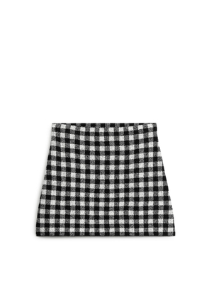 Jacquard Knit Mini Skirt - Black