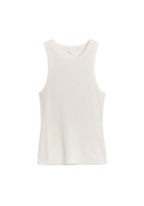 Knitted Tank Top - White