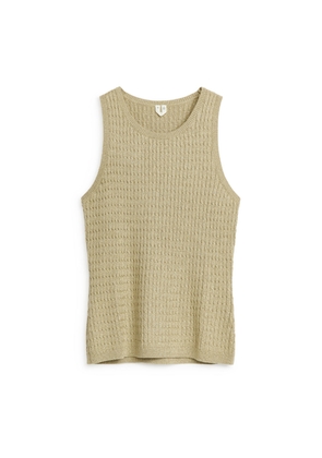 Cable-Knit Tank Top - Beige