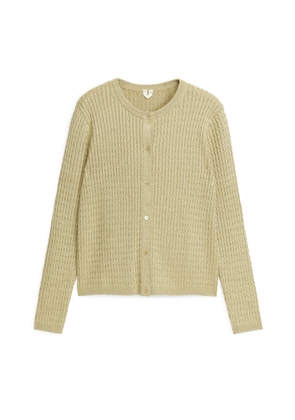 Cable-Knit Cardigan - Beige