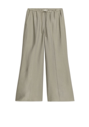 Relaxed Twill Trousers - Brown