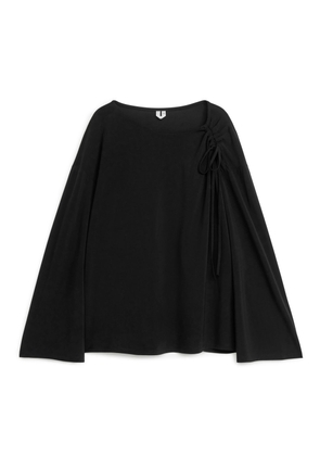Asymmetrical Jersey Top - Black