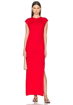 LESET James Maxi Dress in Lipstick - Red. Size L (also in M, S, XS).