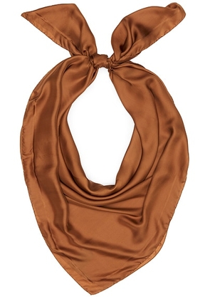 Saint Laurent Grand Scarf in Ochre - Brown. Size all.