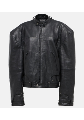 Balenciaga Deconstructed leather jacket