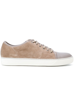 Lanvin panelled suede low-top sneakers - Neutrals