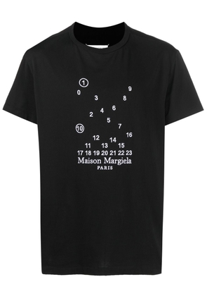 Maison Margiela Numeric logo-embroidered T-shirt - Black