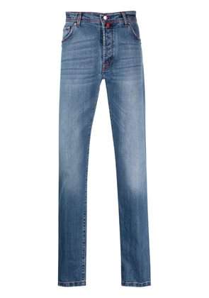 Kiton straight-leg washed-denim jeans - Blue