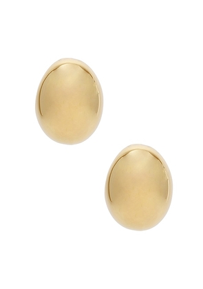 BRACHA Jenny Dome Earrings in Metallic Gold.