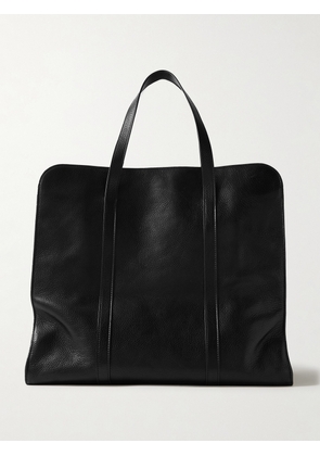 The Row - Ben Textured-leather Tote - Black - One size