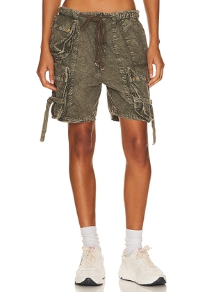 Free People Wild Bay Parachute Shorts in Green. Size XS.