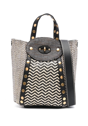 Zanellato woven-wicker zig-zag pattern tote bag - Black