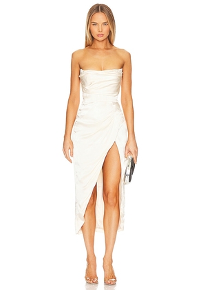 Bardot Elio Corset Dress in Ivory. Size 8.