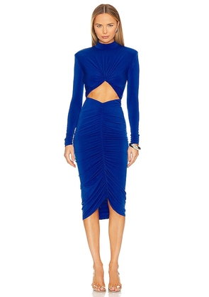 The Andamane Kim Turtleneck Midi Dress in Blue. Size 40.