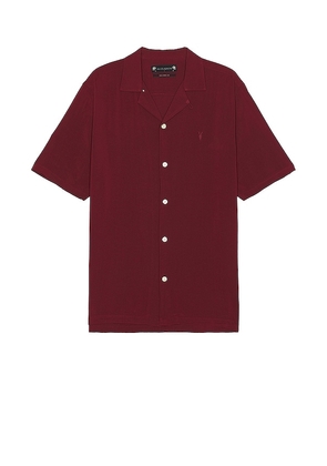 ALLSAINTS Venice Shirt in Red. Size S.