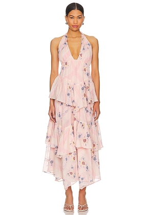 Free People Stop Time Maxi in Pink. Size M, S.