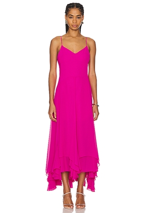 Amanda Uprichard Clemenza Dress in Fuchsia. Size L, S, XL, XS.
