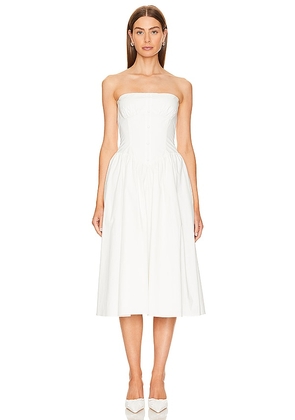 Amanda Uprichard Strapless Holland Dress in White. Size M, S, XL, XS.