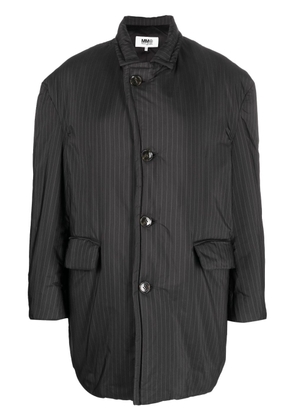 MM6 Maison Margiela pinstripe button-fastening jacket - Black