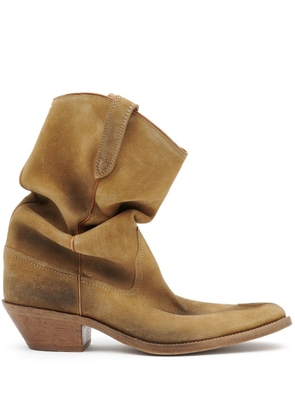 Maison Margiela Tabi 55mm slouchy Western boots - Brown