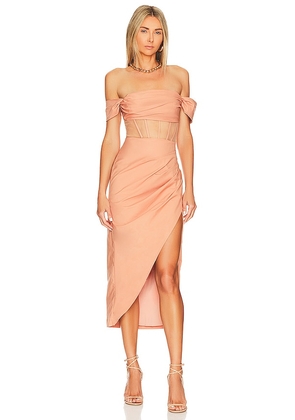 NBD Rosana Midi Dress in Pink. Size S, XS.