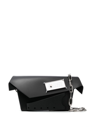 Maison Margiela Snatched leather shoulder bag - Black