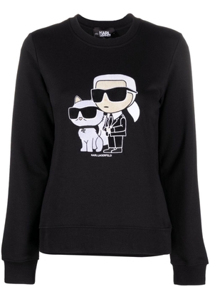 Karl Lagerfeld Ikonik Karl & Choupette sweatshirt - Black