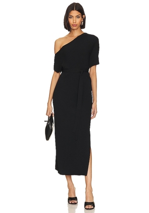 Karina Grimaldi Amber Knit Midi Dress in Black. Size L, S, XS.