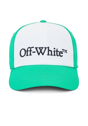 OFF-WHITE Drill Logo Baseball Cap in Green. Size M.