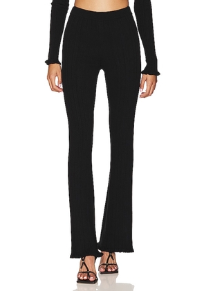 Tularosa Variegated Rib Pant in Black. Size L, S, XL, XS.
