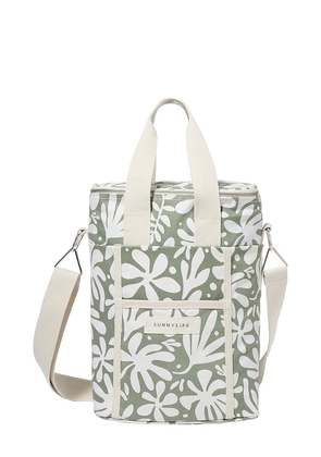 Sunnylife Canvas Drinks Bag in Olive.